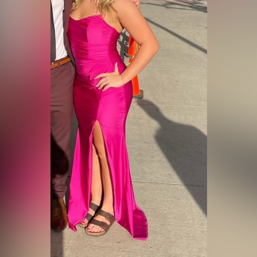 Hot Pink Prom / Bridesmaid Dress